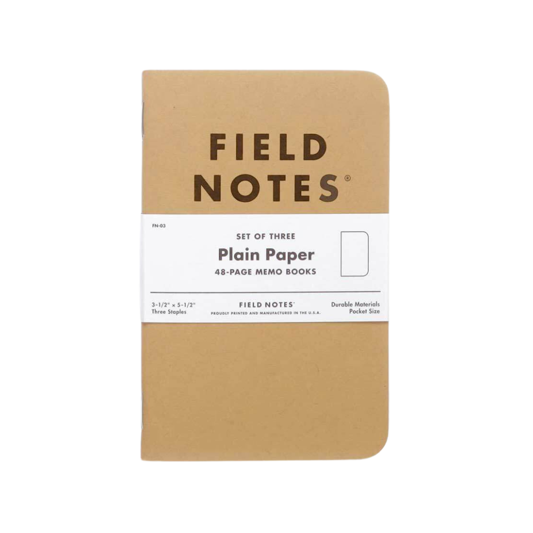 Field Notes Original Kraft 3-Packs - Plain Paper