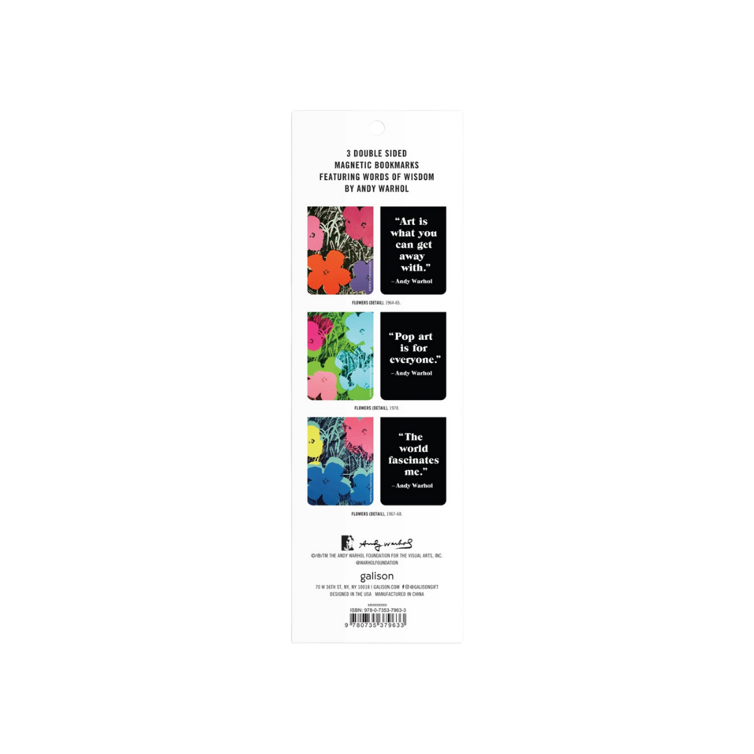 Andy Warhol Magnetic Bookmarks — Flowers