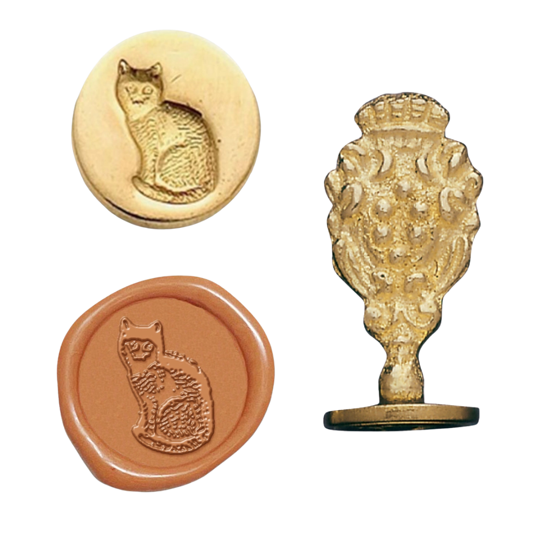 Florentine Brass Wax Seal Stamper β Cat