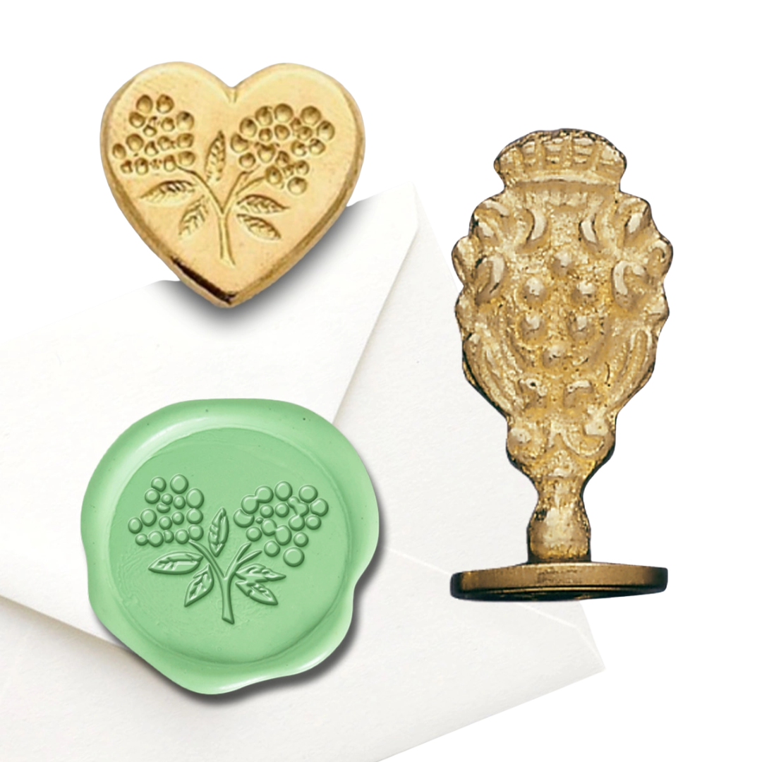 Florentine Brass Wax Seal Stamper β Heart Shape