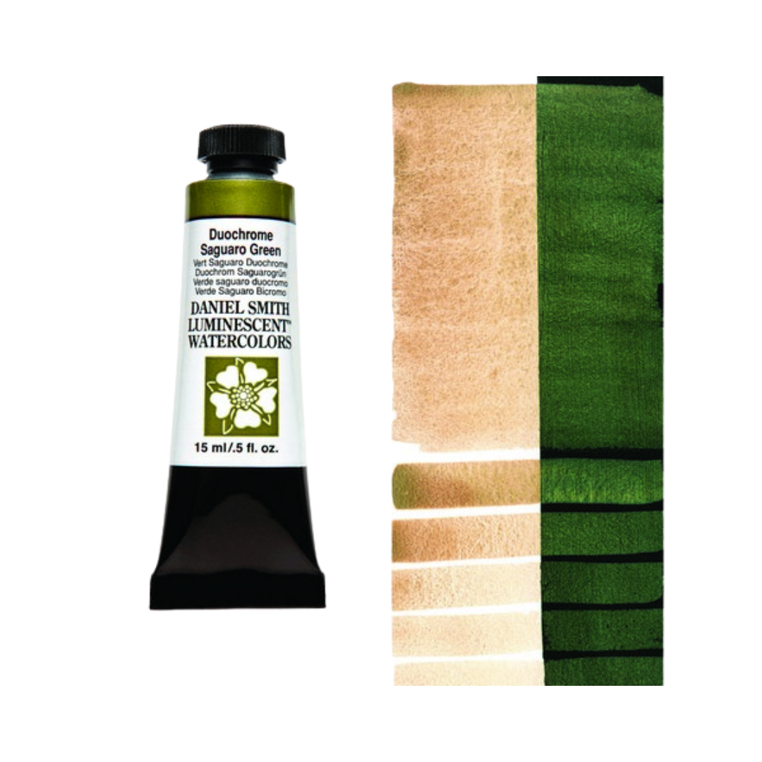 Daniel Smith Extra Fine Watercolor ā Duochrome Saguaro Green LM (15ml)