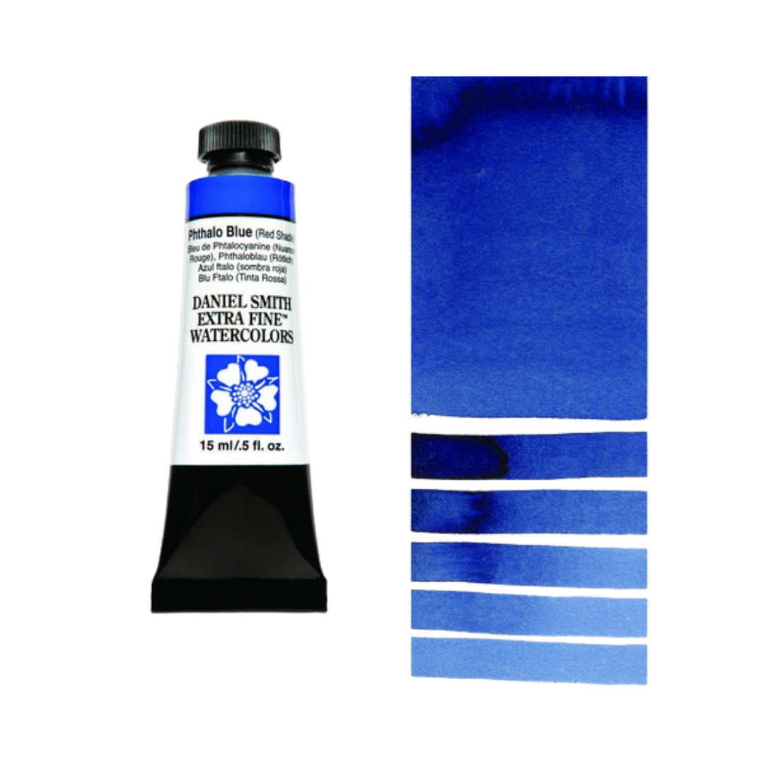 Daniel Smith Extra Fine Watercolor ā Phthalo Blue (Red Shade)