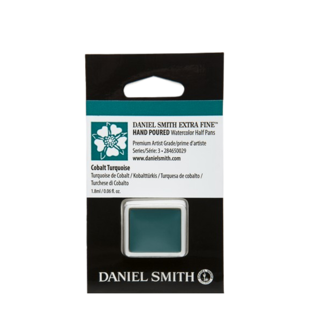 Daniel Smith Hand Poured Watercolor Half Pan — Cobalt Turquoise