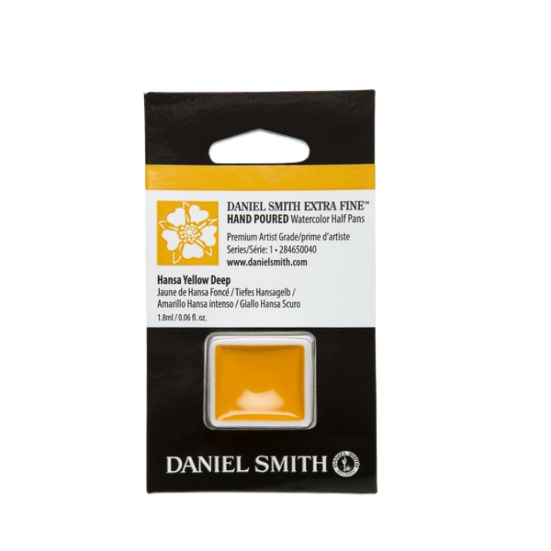 Daniel Smith Hand Poured Watercolor Half Pan — Hansa Yellow Deep