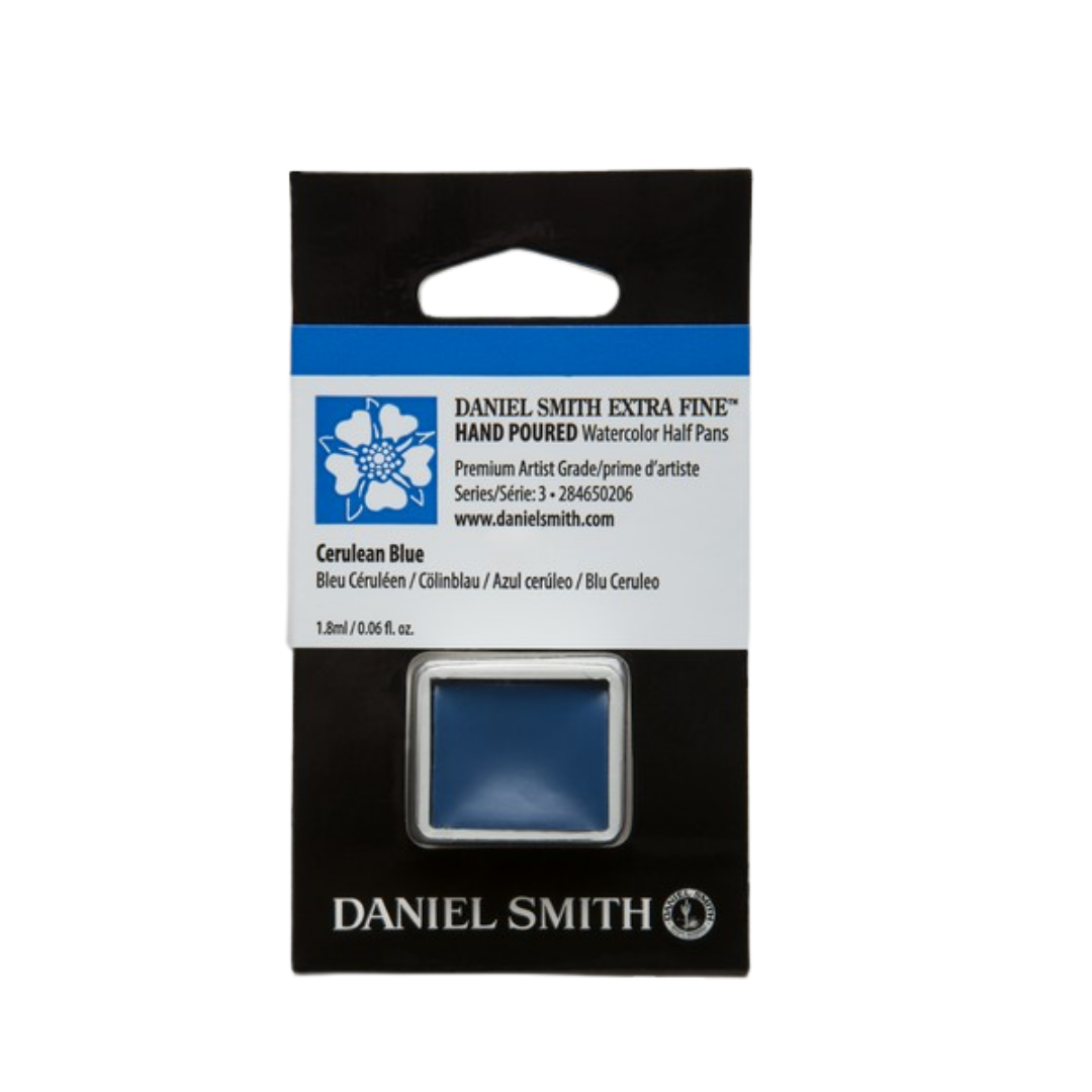 Daniel Smith Hand Poured Watercolor Half Pan — Cerulean Blue