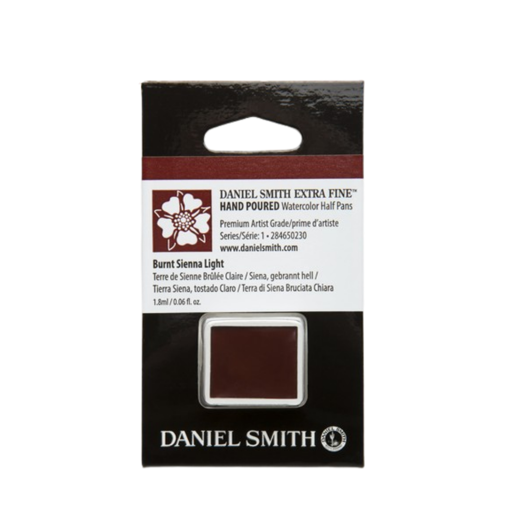 Daniel Smith Hand Poured Watercolor Half Pan — Burnt Sienna Light
