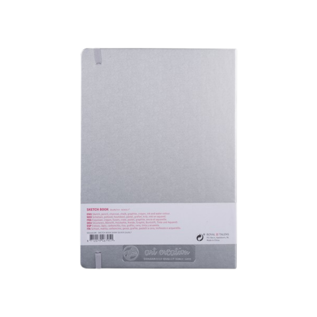 Talens Art Creation Sketchbook — Shiny Silver, 8.27 × 11.69 in