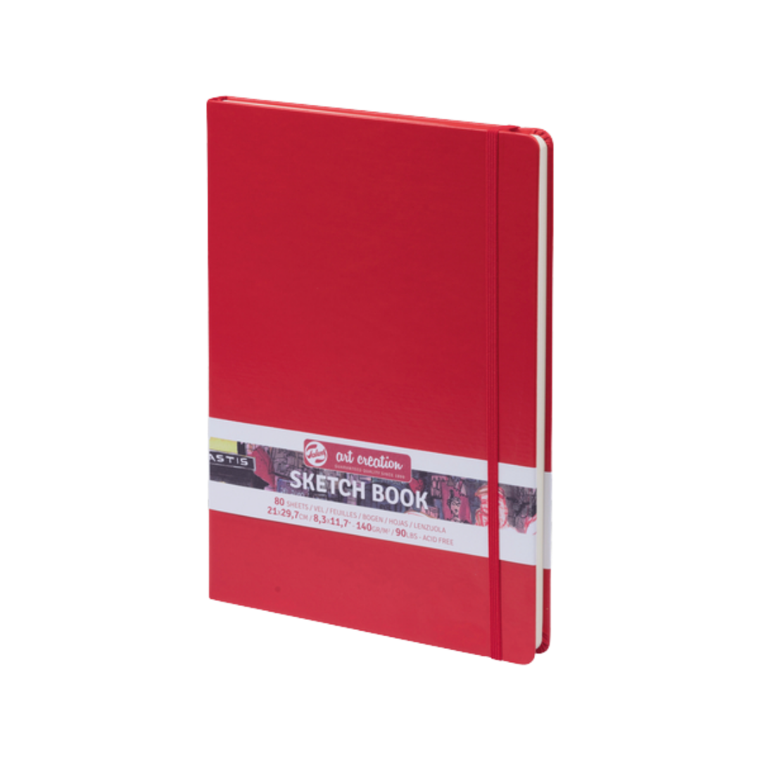 Talens Art Creation Sketchbook — Red, 8.27 × 11.69 in