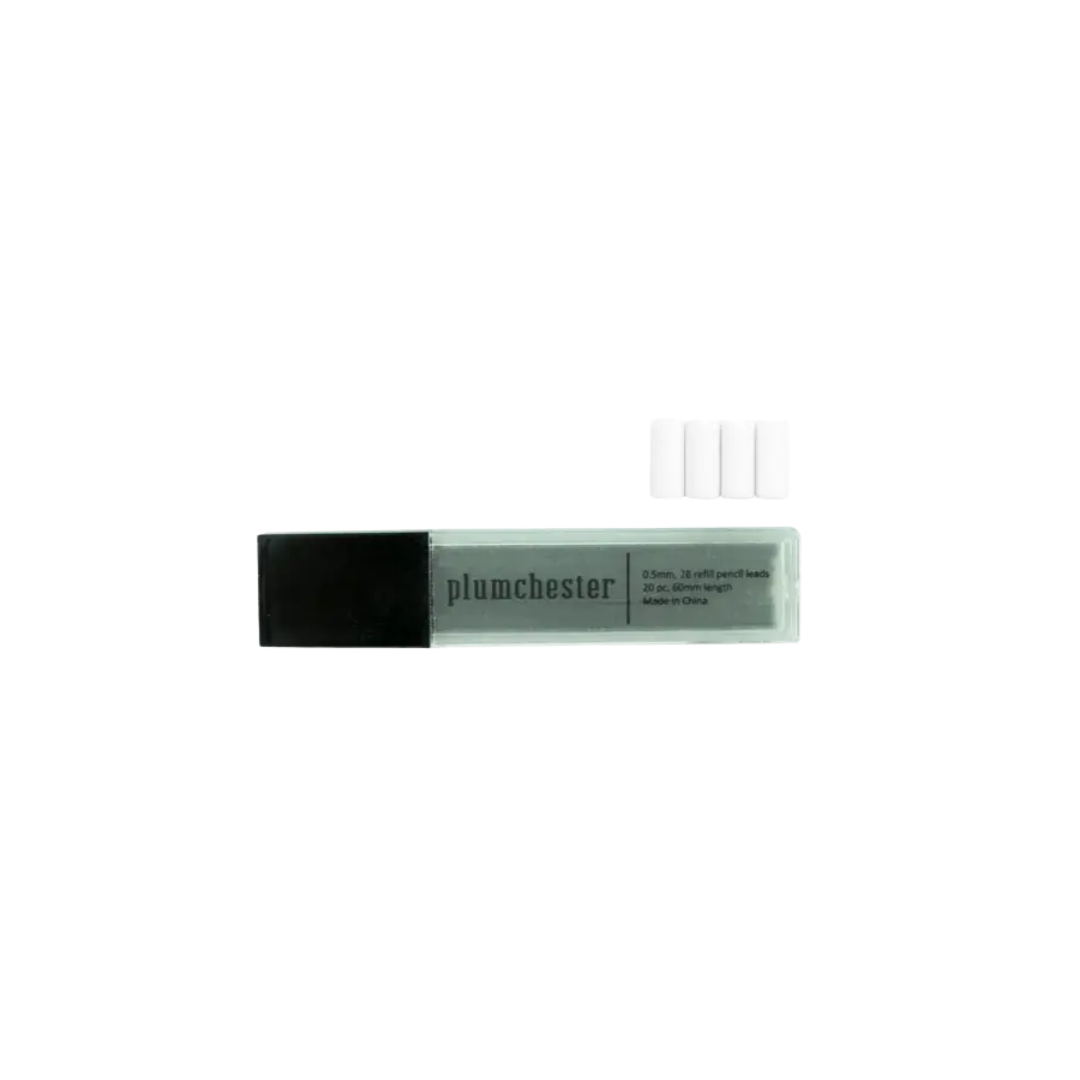 Plumchester Mechanical Pencil — 0.5 mm Lead & Eraser Refills
