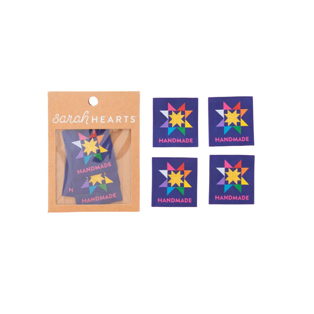 Handmade Quilt Star Large Woven Sewing and Quilting Labels