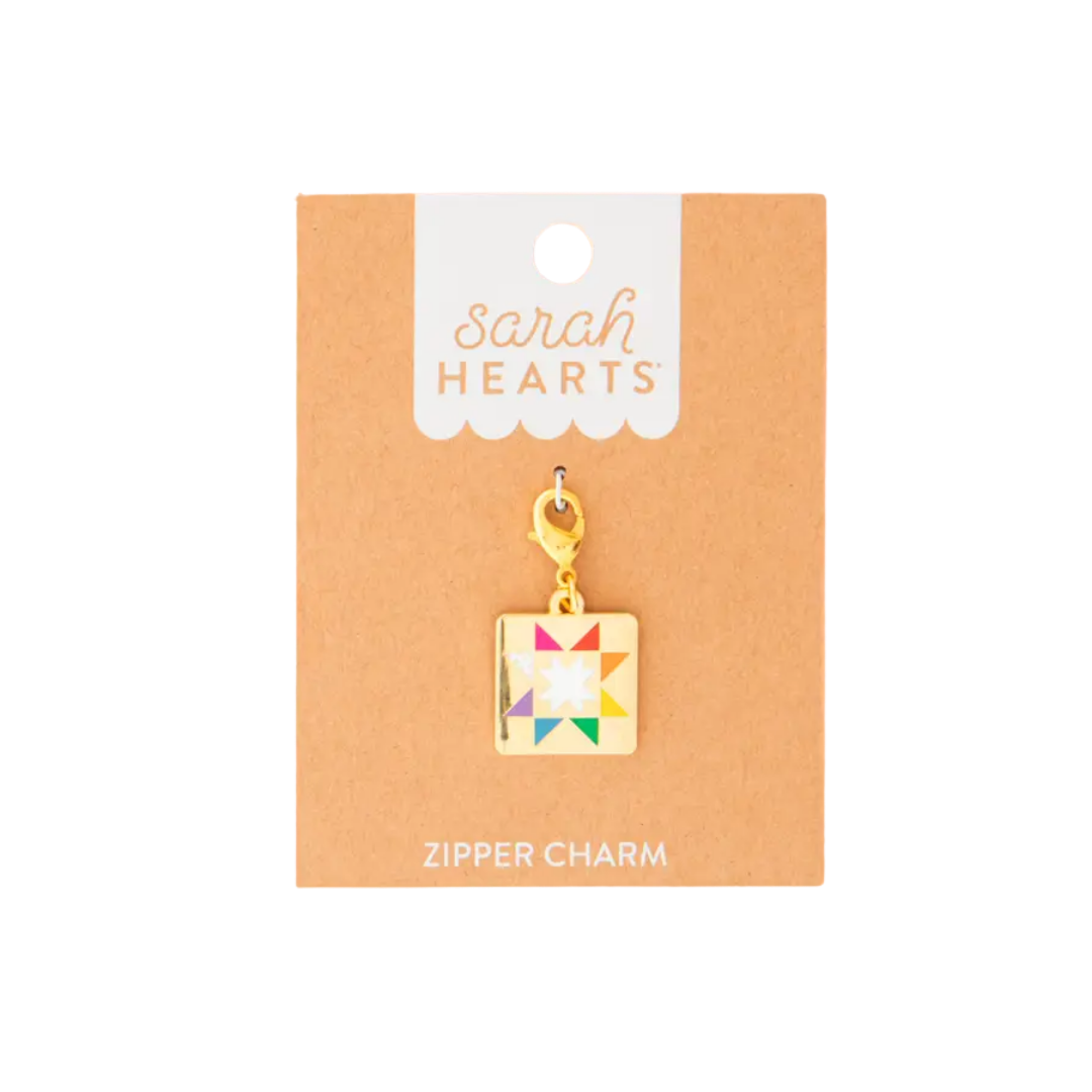 Quilt Star Removable Zipper Charm