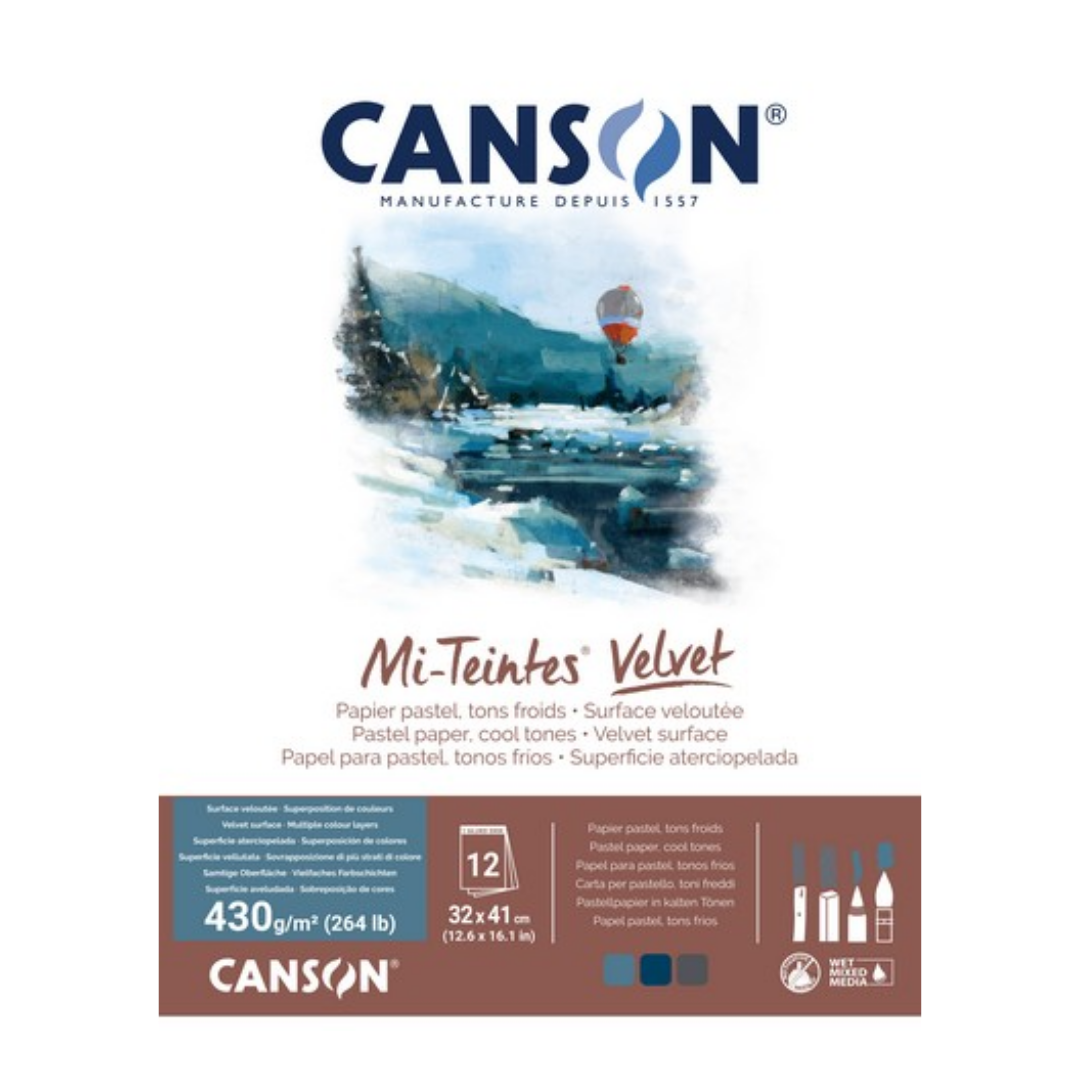 Mi-Teintes Velvet Pad — Cool Tones (12.6" × 16.14")