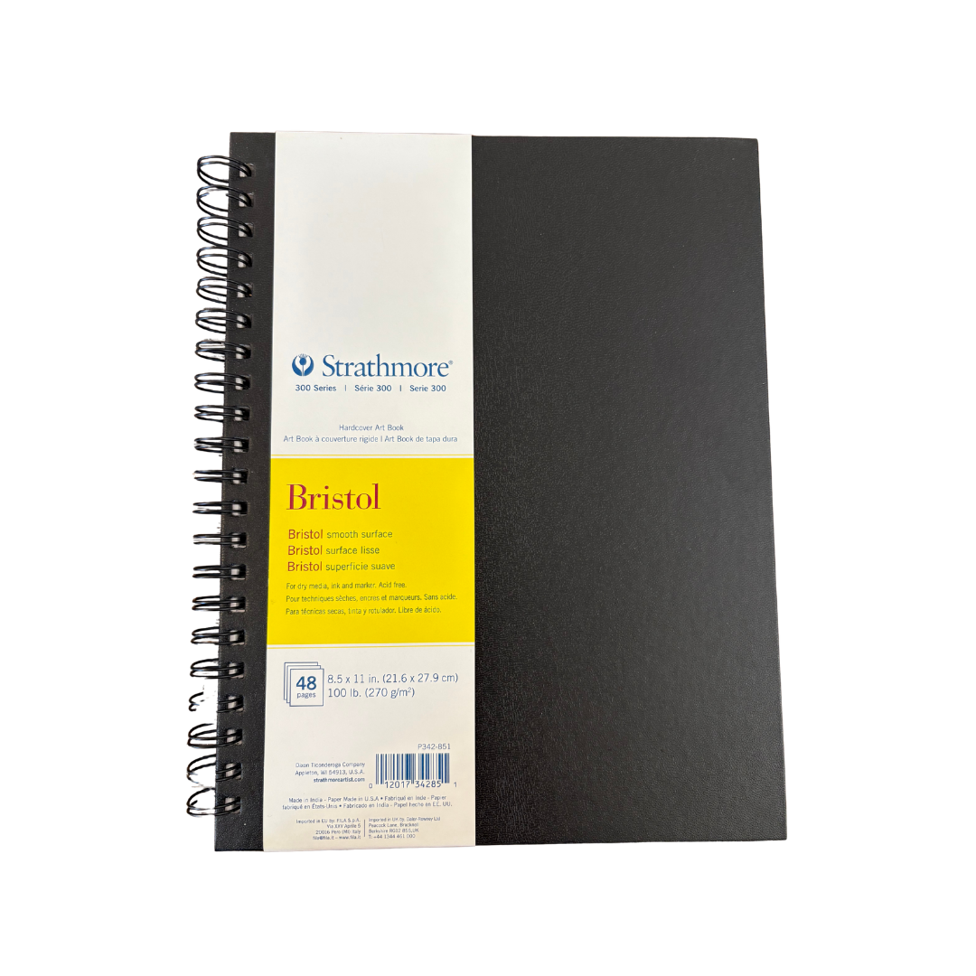 Strathmore BK 300 Bristol Smooth Pad – 8.5″×11″ (24 Sheets)