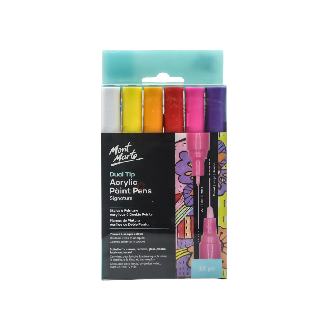 Dual Tip Acrylic Paint Pens β Signature 12pc