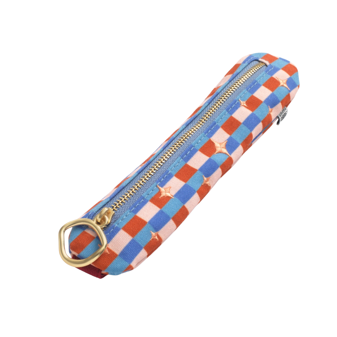Elastic Pen Pouch – Checkered