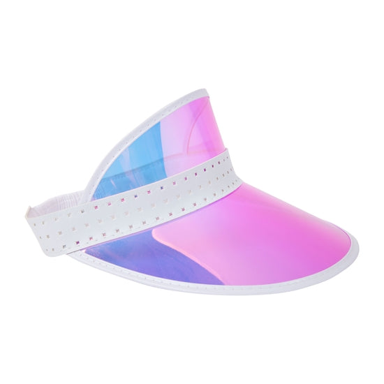 Retro Sun Visor Pink Iridescent
