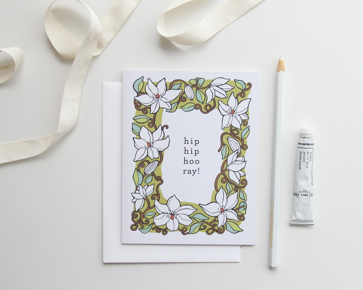 Hip Hip Hooray Card- Clematis