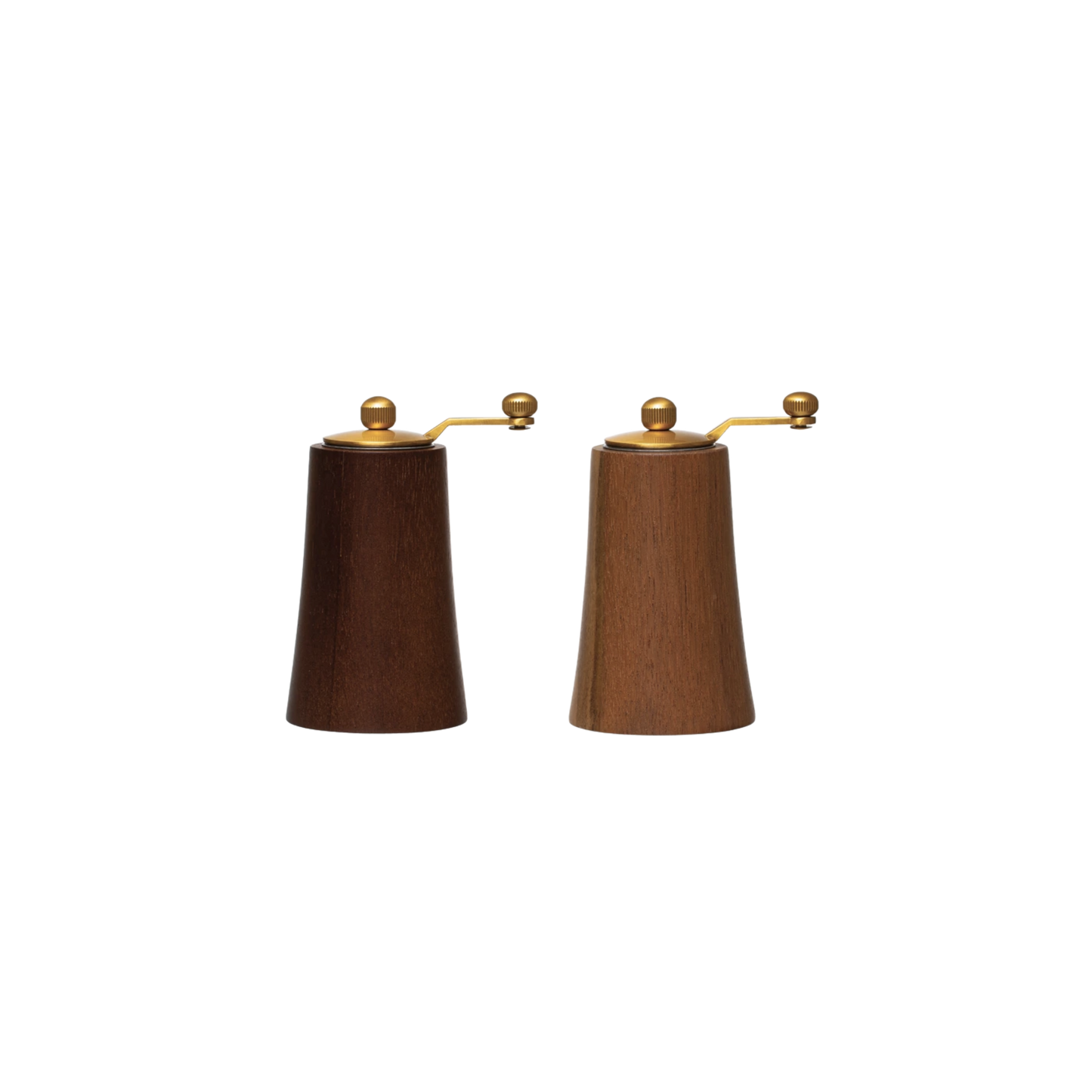 Acacia Wood and Stainless Steel Salt and Pepper