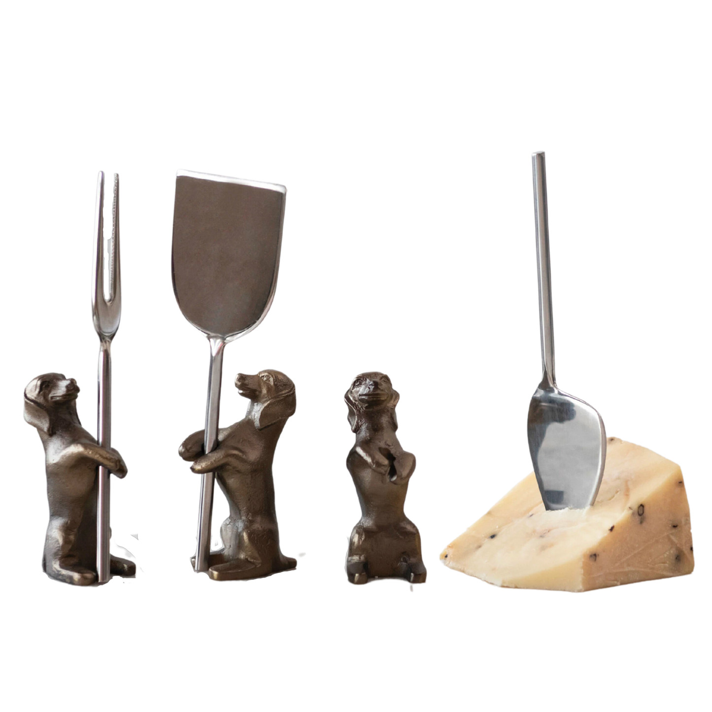 Cheese Knives with Dog Stands