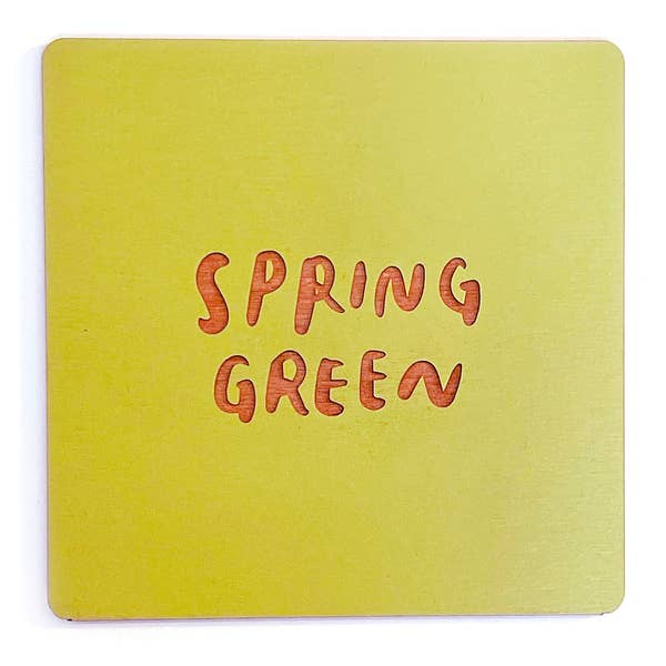 Vermont Heart Magnet with Card - Spring Green