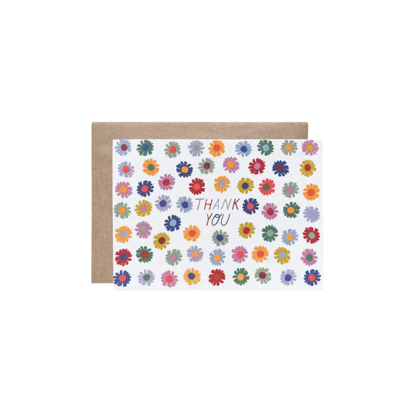 Thank You Neon Daisy Greeting Card