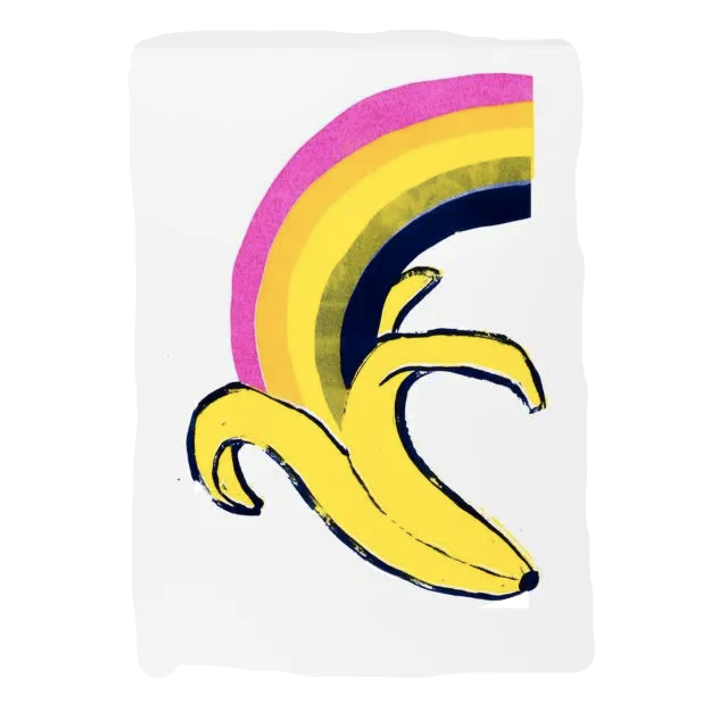 Banana Rainbow Risograph Art Print