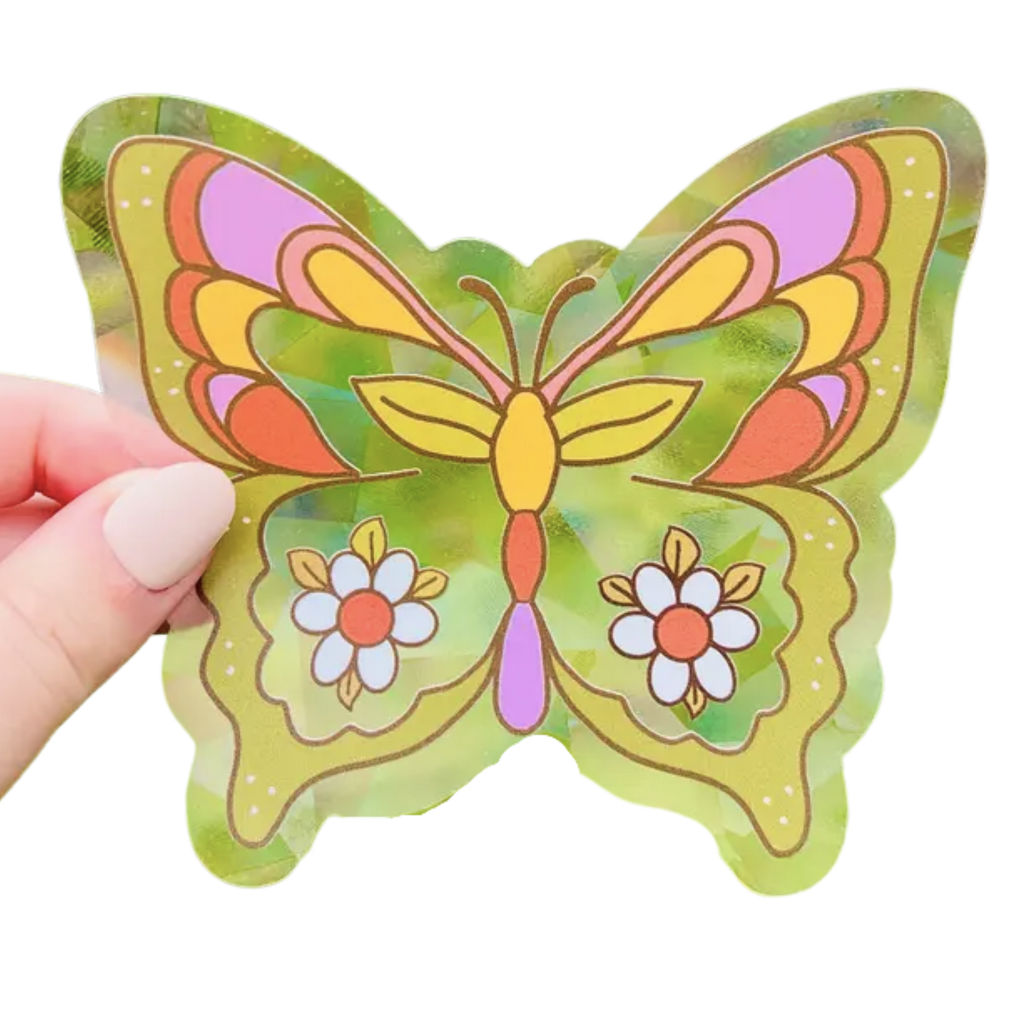 Suncatcher Butterfly Sticker 4.5"