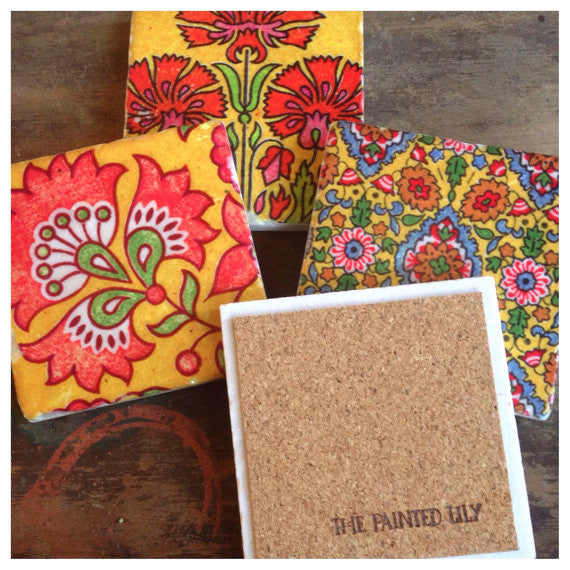 India Spice Coasters // Set of 4