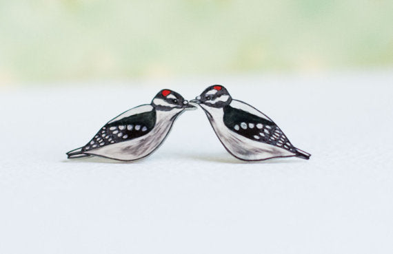 Downy Woodpecker Studs