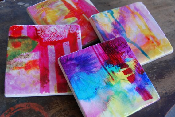 Color Splash Coaster Set of 4
