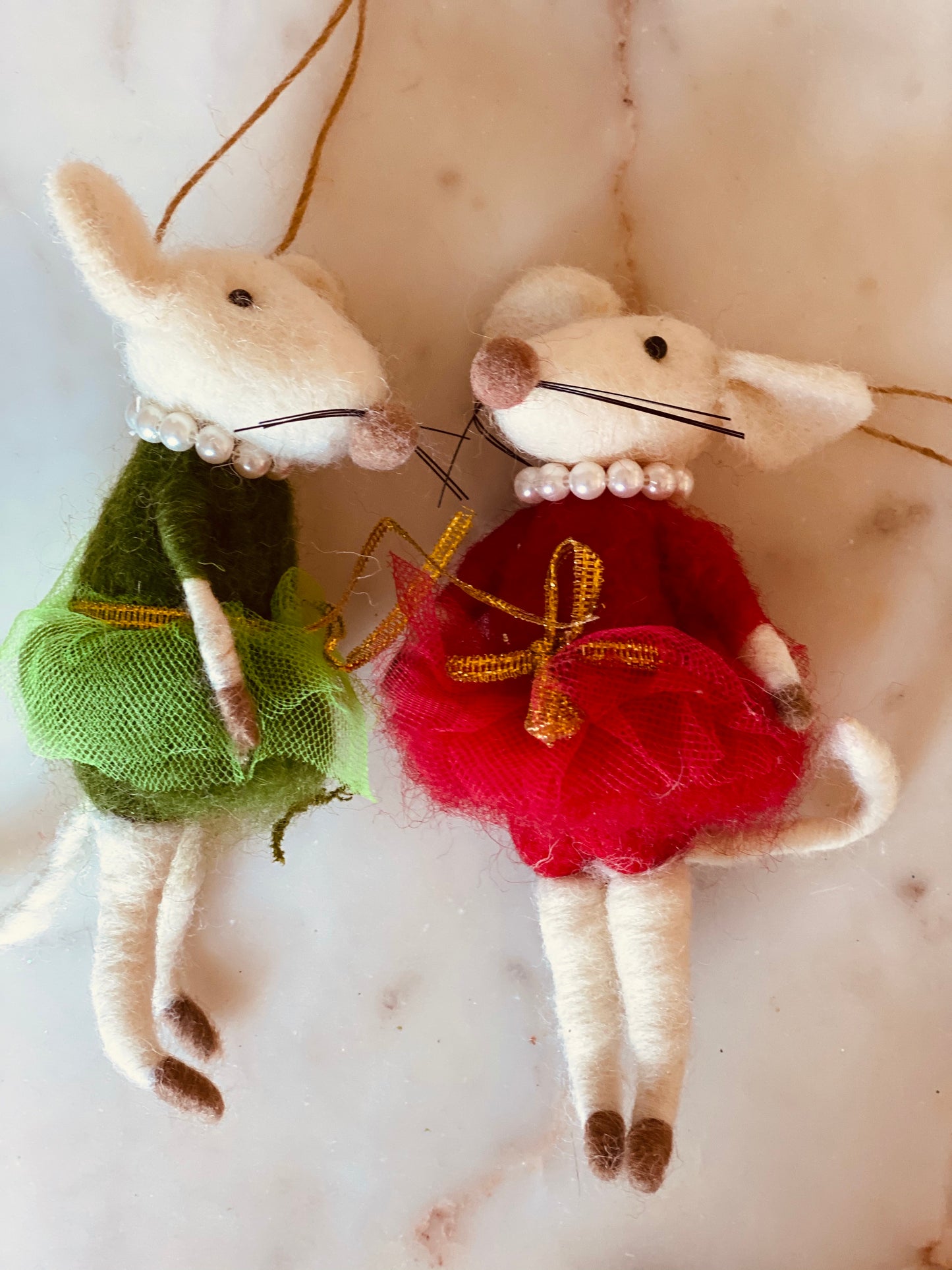 Felt Mouse Ballerina Ornament