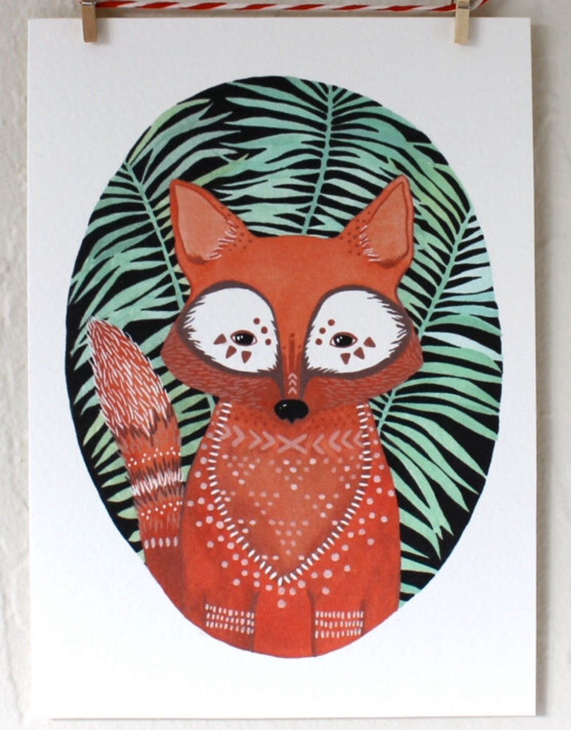 Fox In Ferns 8x10" Print