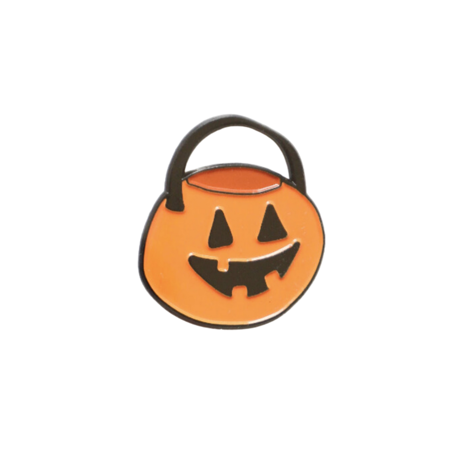 Retro Pumpkin Bucket Enamel Pin