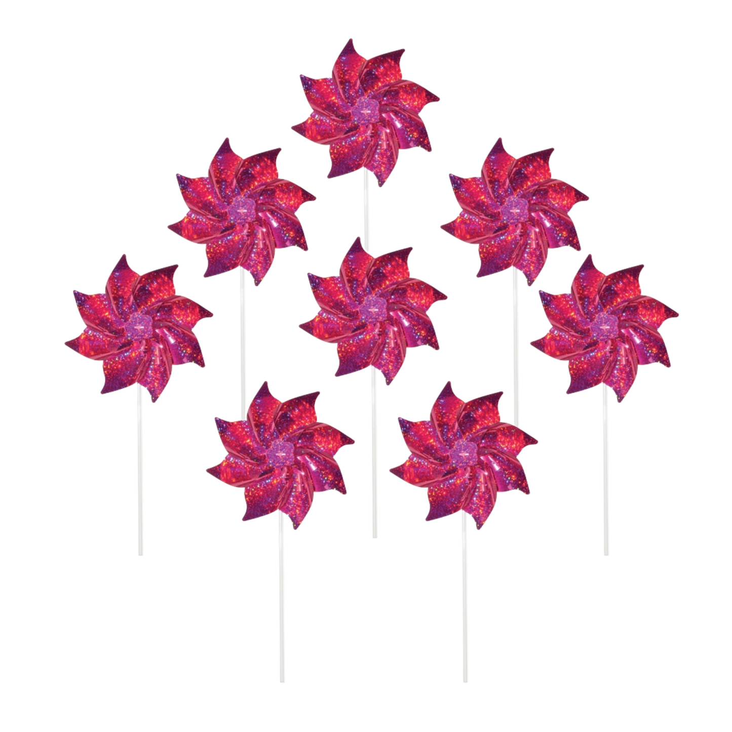 Pink Mylar Pinwheels