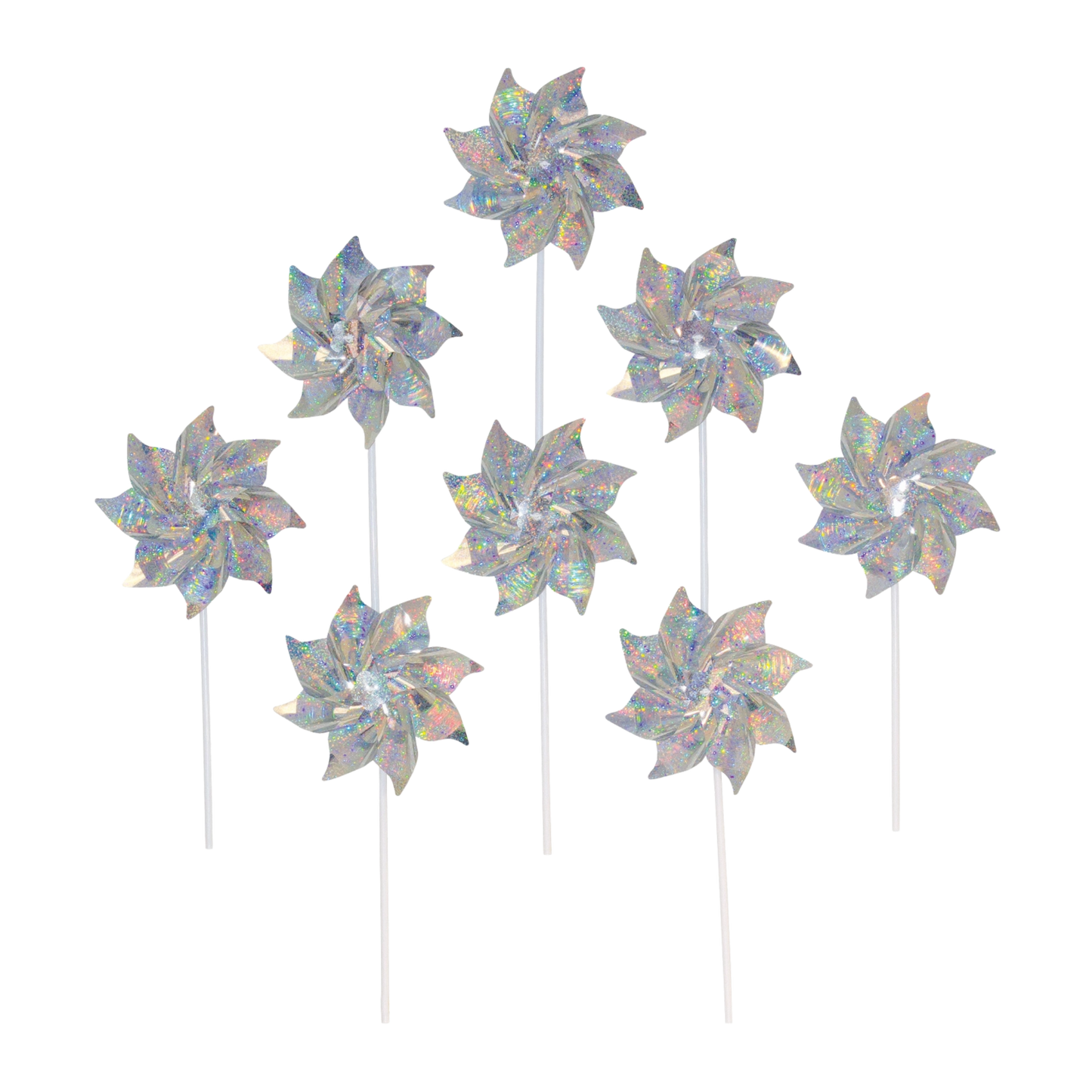 Silver Sparkle Pinwheels