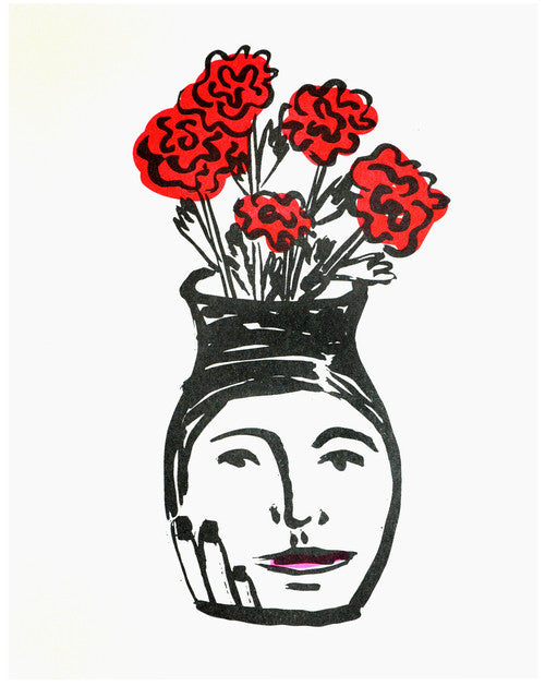 Lady Vase Art Print