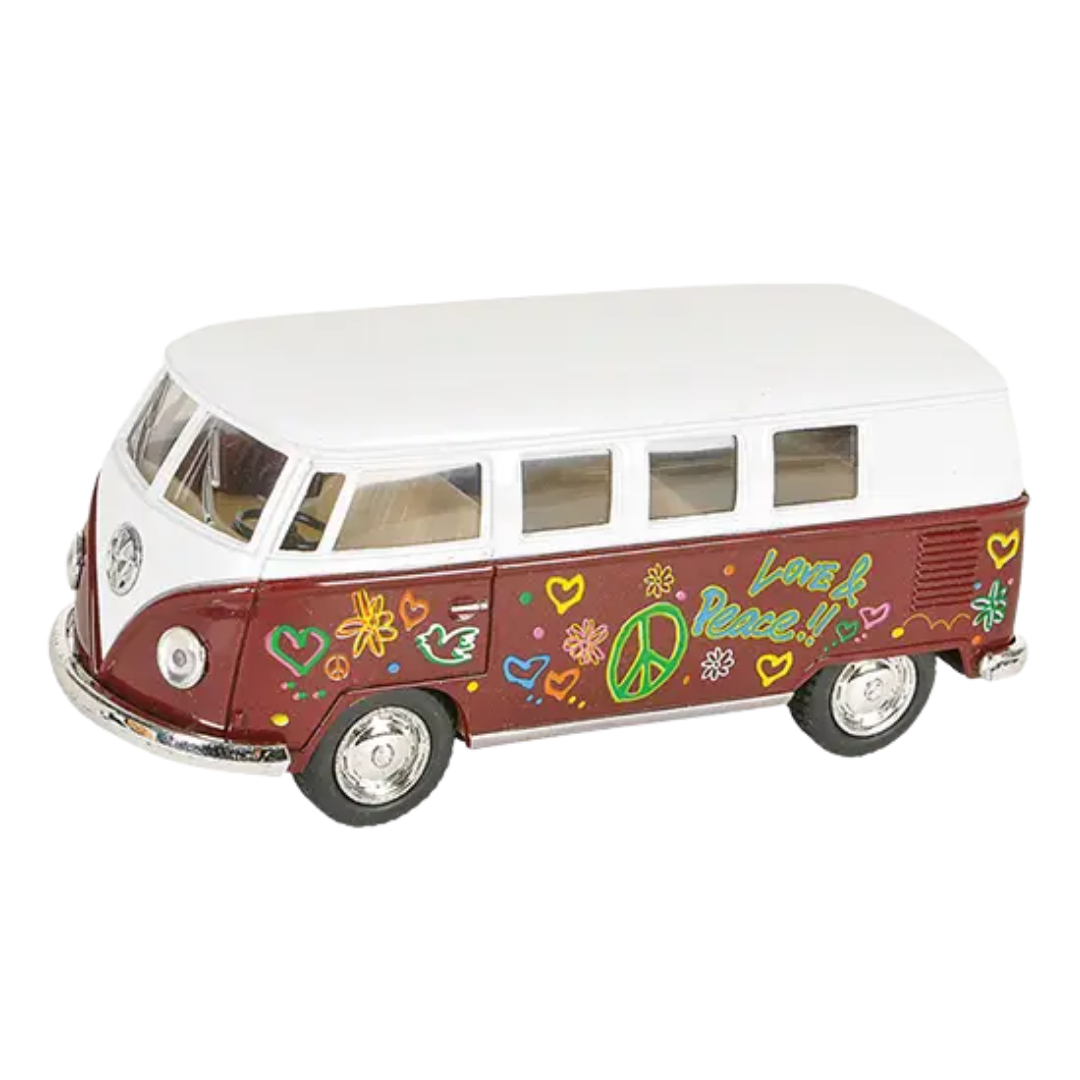 Volkswagen Flower Power Bus Toy Car