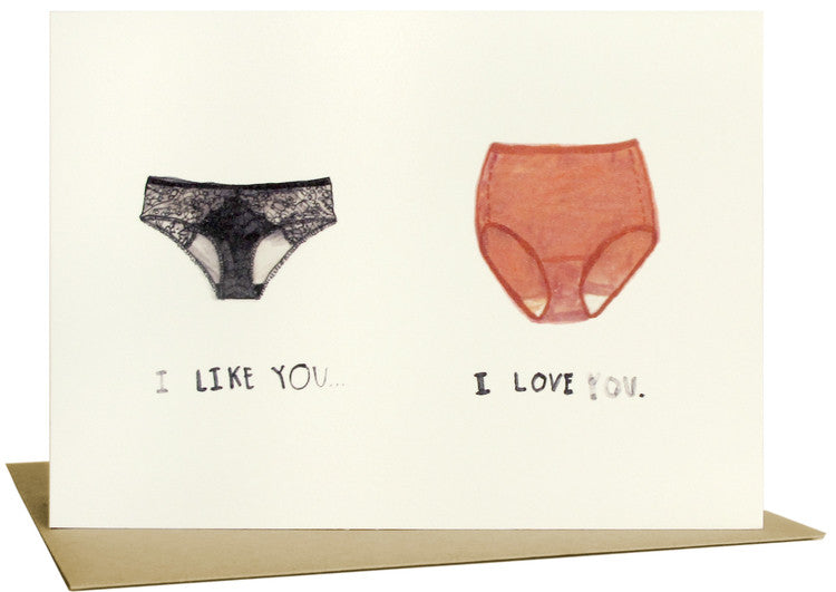 I Like You, I Love You Greeting Card