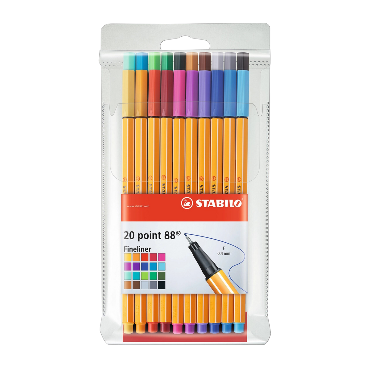 Stabilo Point 88 20-Color Wallet Set