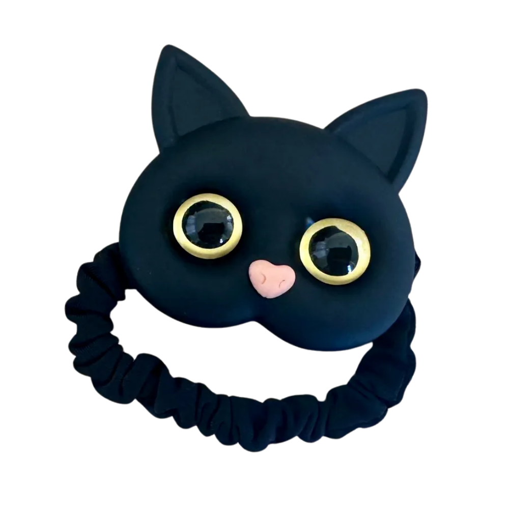Black Cat Hair Scrunchie