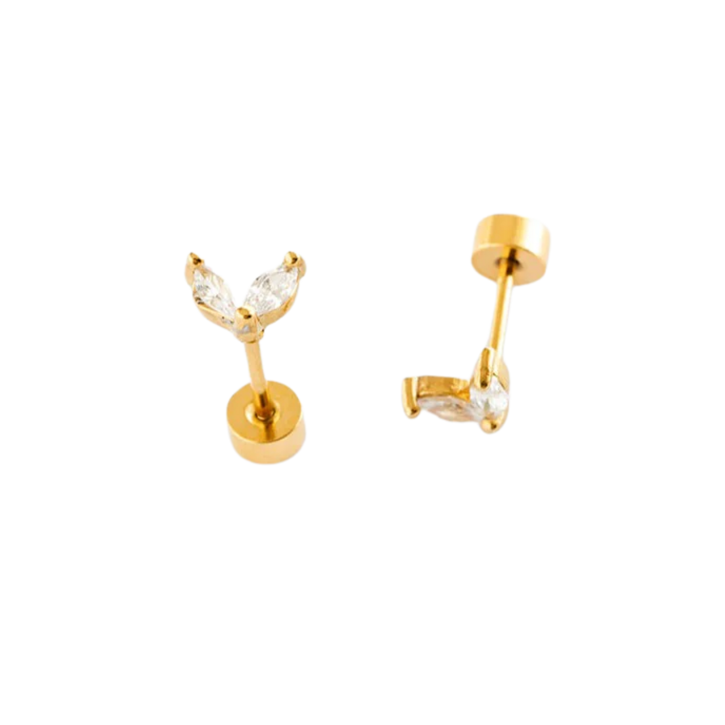 Duo Marquise Stud Earring