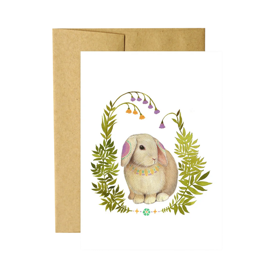 Bunny Bloom Greeting Card