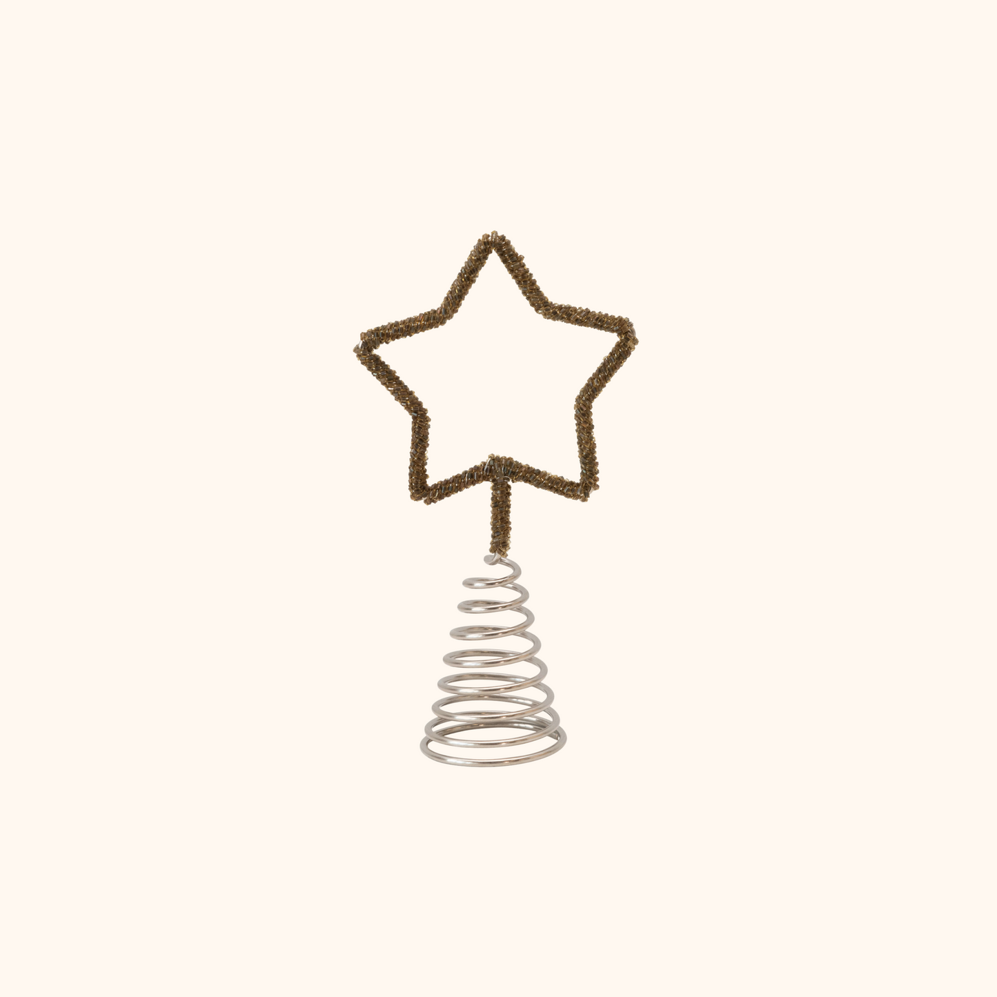 Metal and Glass Beaded Star Tree Topper