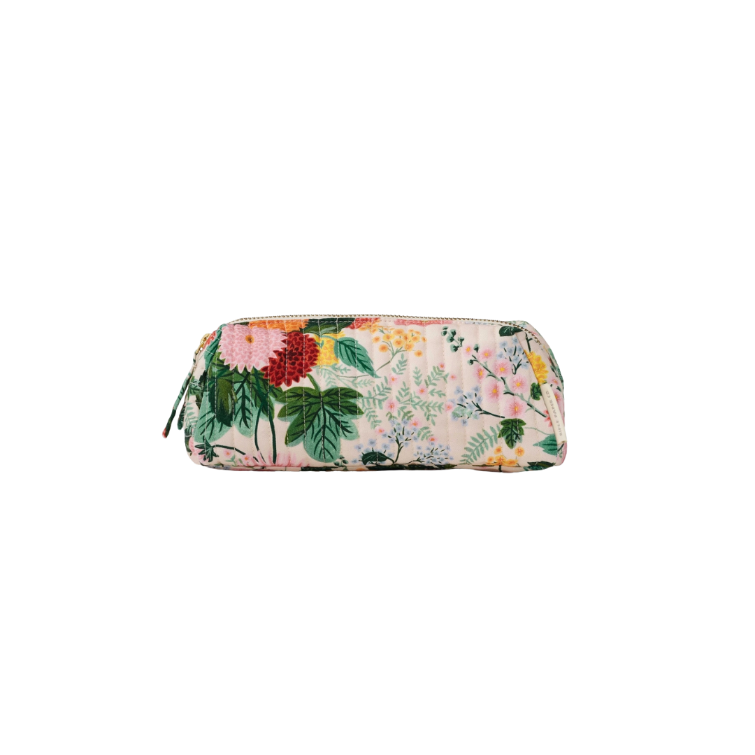 Dahlia Quilted Small Cosmetic Pouch
