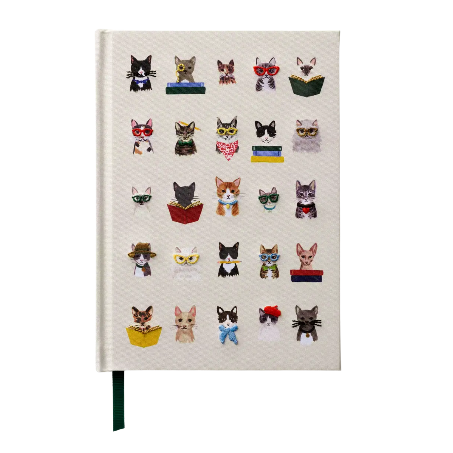 Studious Cats Embroidered Journal