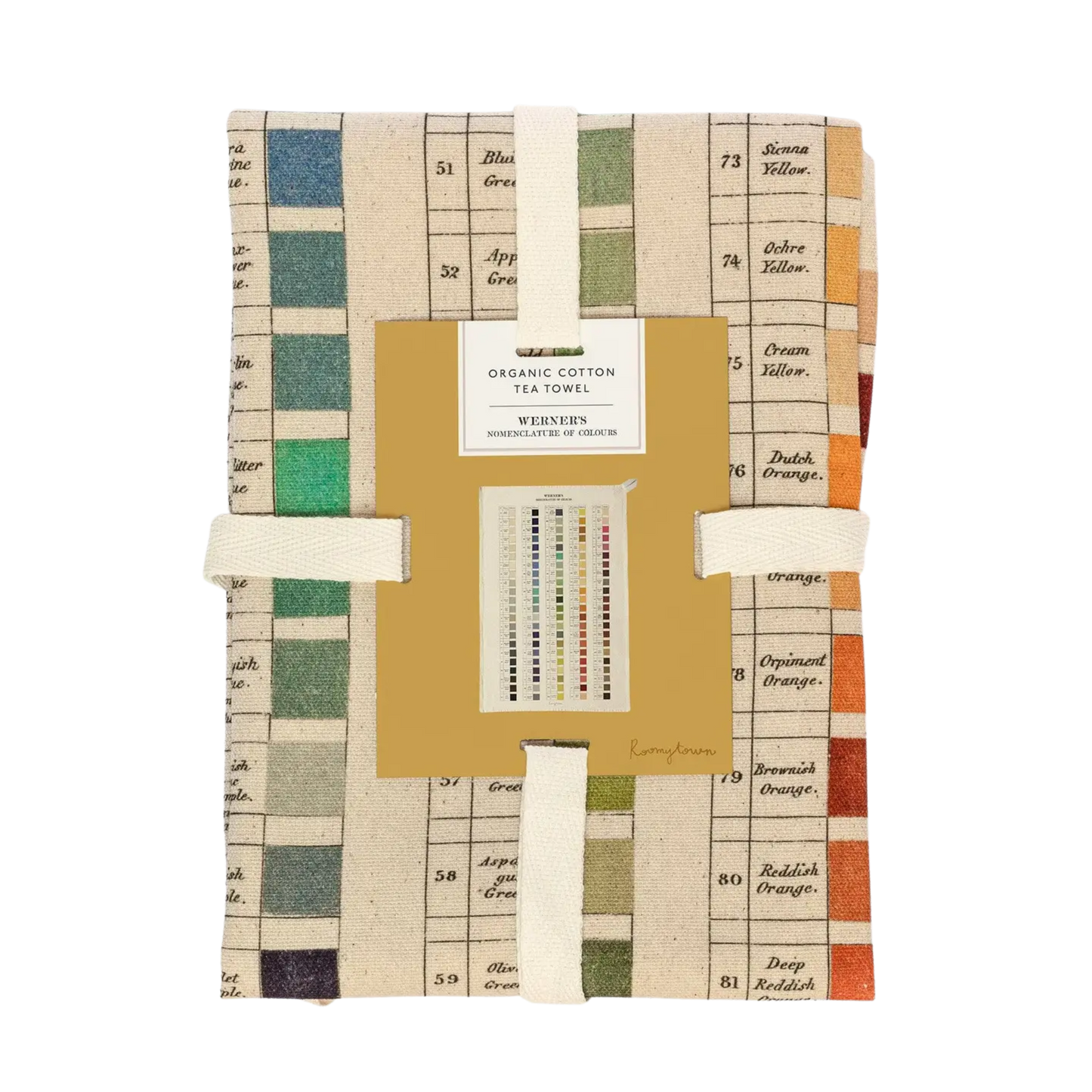Organic Cotton Tea Towel - Werner's Nomenclature of Colours