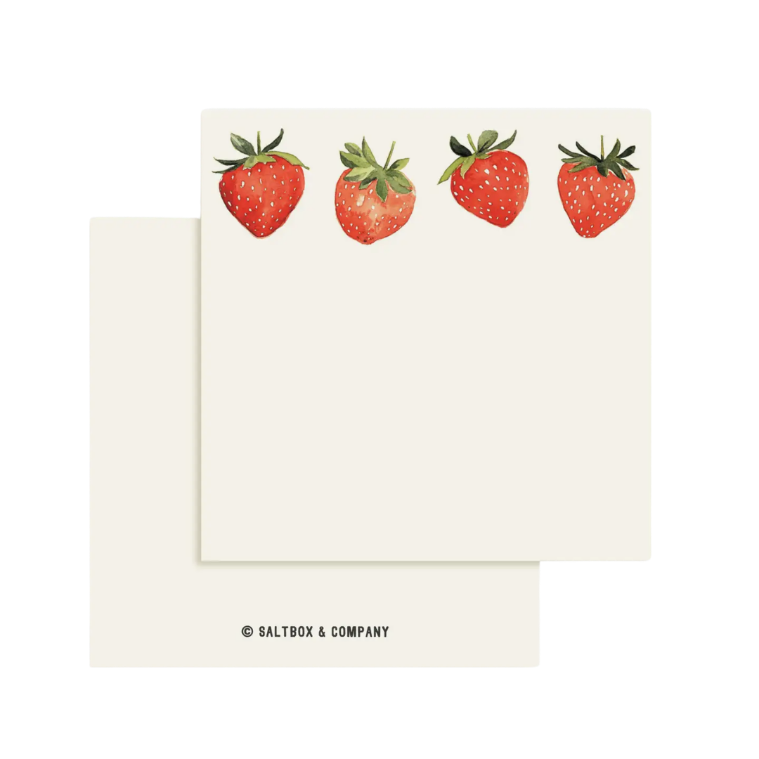 Strawberries - Box of 50 Mini Notes
