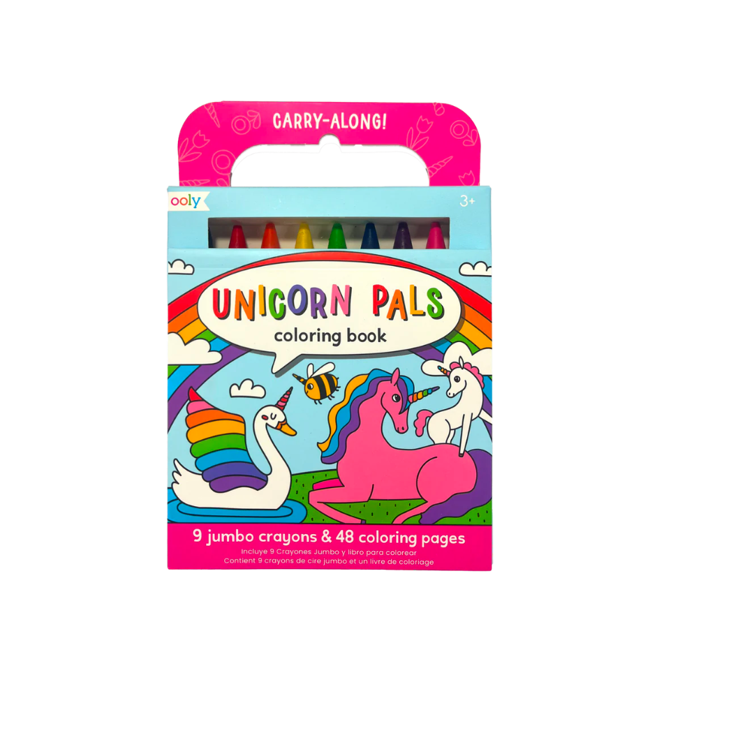 Carry Along Crayon & Coloring Book and Crayon Set - Unicorn Pals