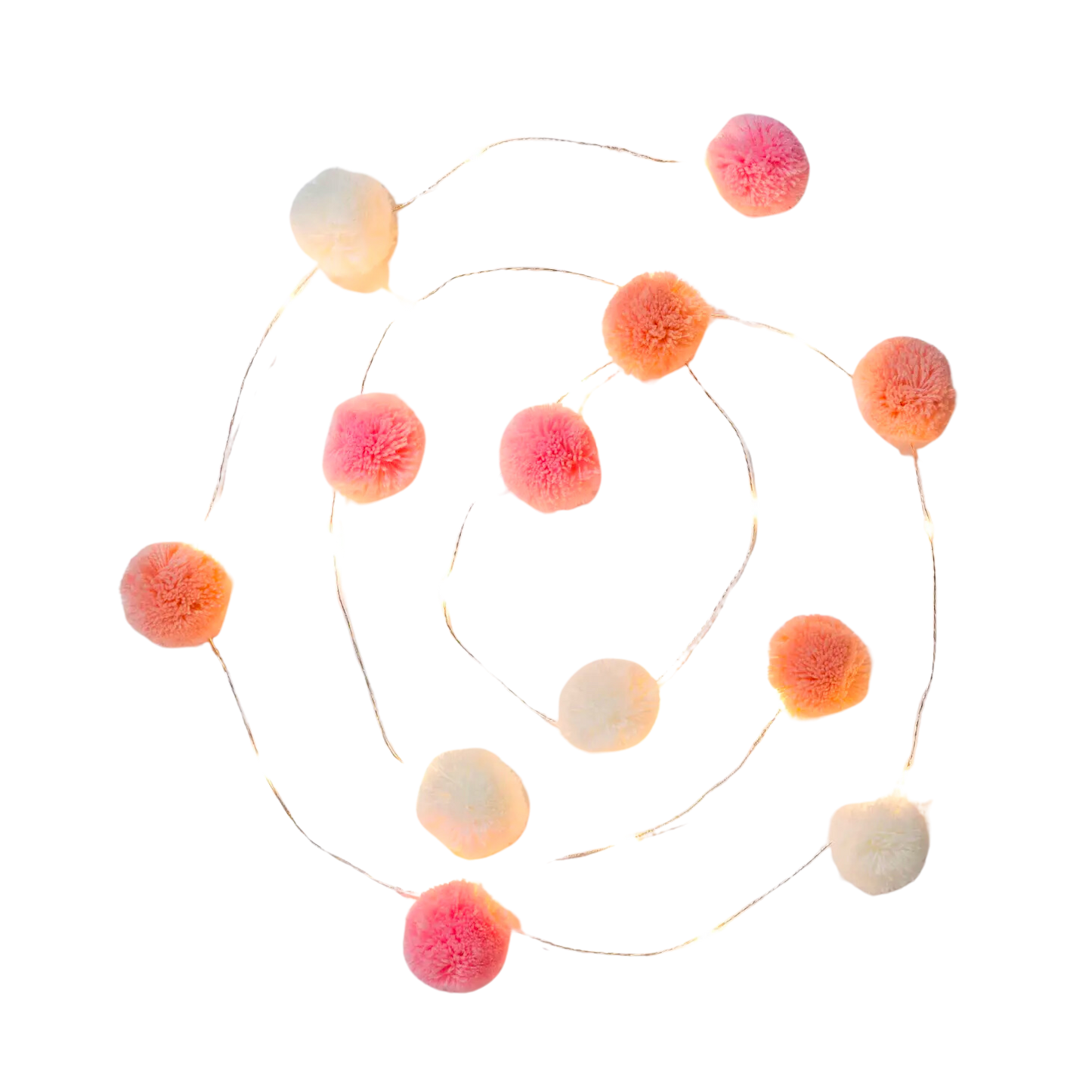 Pink Pom Pom String Lights