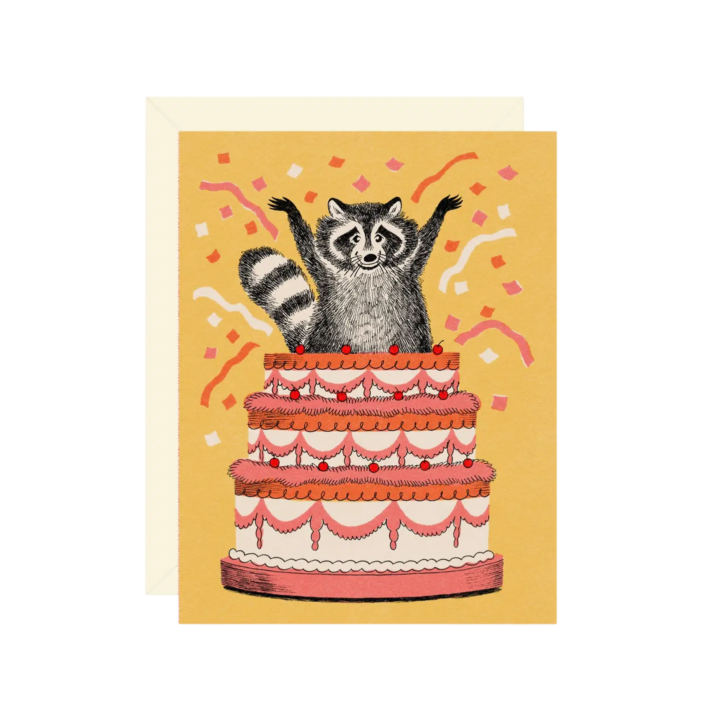 Surprise Raccoon Cake Card